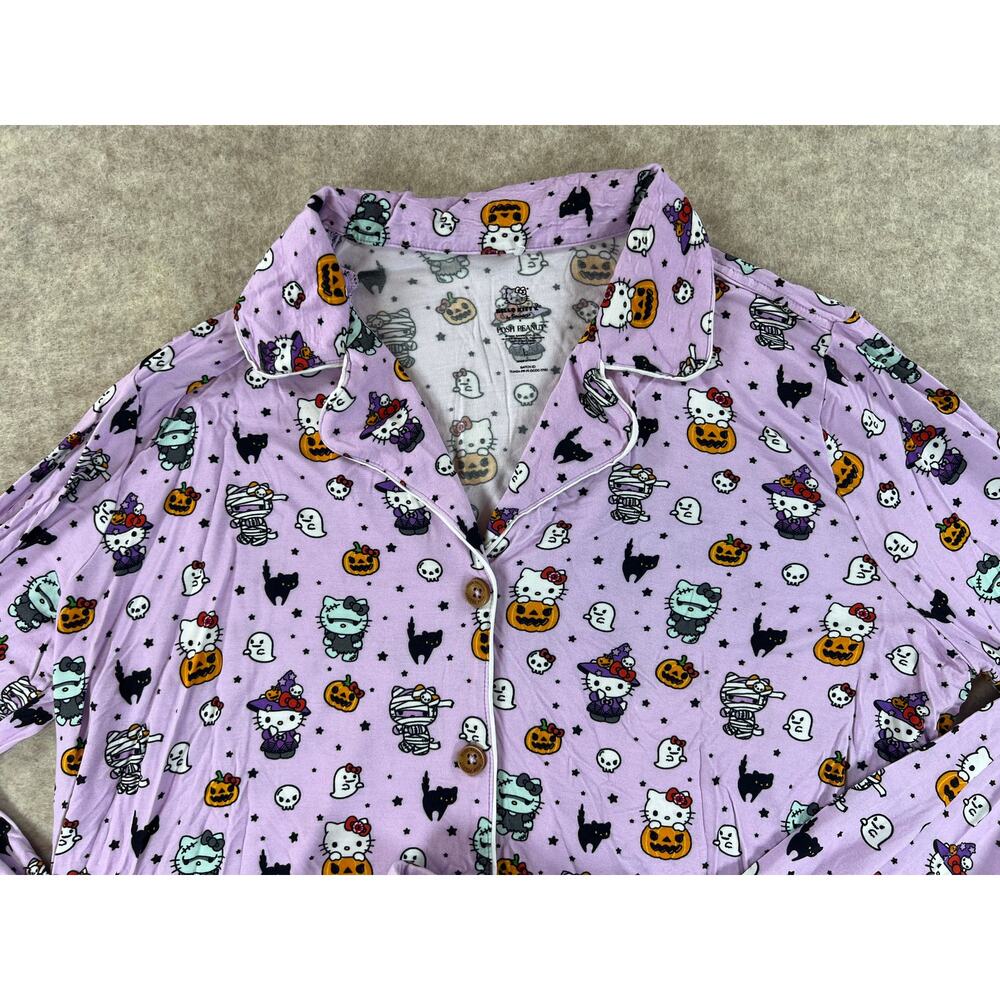 Posh Peanut Women's Hello Kitty Halloween Luxe Bamboo Pajama Set Large - Picture 4 of 9
